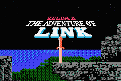 Zelda II The Adventure of Link [Classic NES Series] title screen for GameBoy Advance